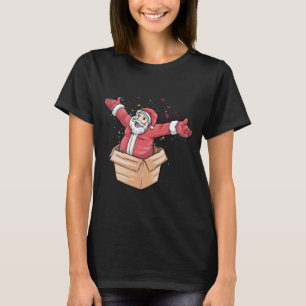 Lustigt Jultomten som kommer ut ur en låda T Shirt