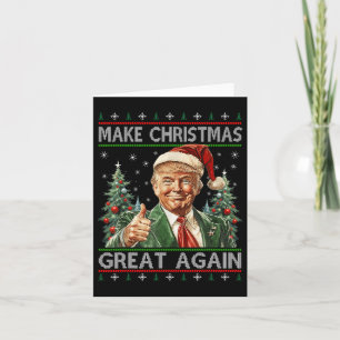 Lustigt jultomtrump Gör julen Underbar igen, Ugly Kort
