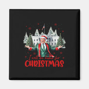 Lustigt jultomtrump jag kommer hem till Julgran Magnet