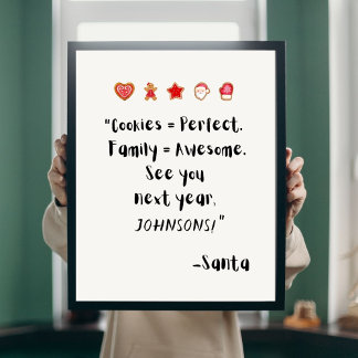 Lustigt jultomtsoffert Poster