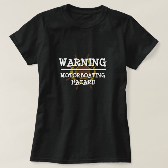 Lustigt JulVARNING:  MOTORBOATNING T Shirt (Design framsida)