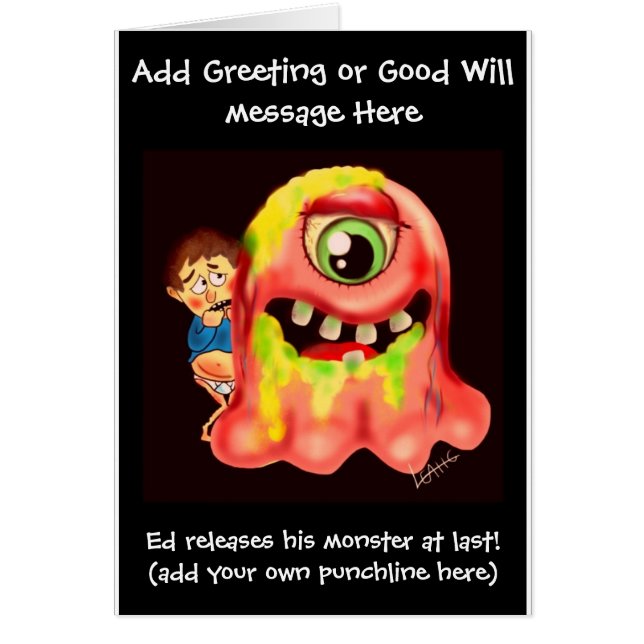 Lustigt "just omskuren"-kort för tecknad - lägg ti hälsningskort (Framsidan)