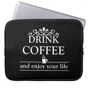 lustigt kaffe ord laptop fodral