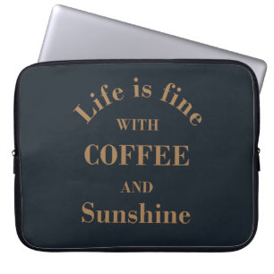 lustigt kaffe ord laptop fodral
