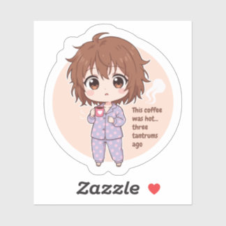 Lustigt Kall Coffee Mamma Citat Sticker Klistermärken