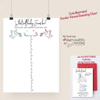 Lustigt kalvdiagram för Gender av stork Poster