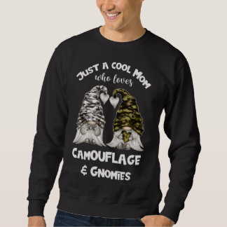 Lustigt kamouflage Gnomes for Coola Mamma - Cute G Lång Ärmad Tröja
