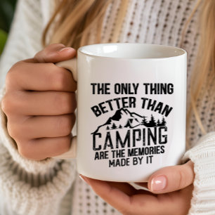Lustigt kamper-slogan sommarcampingcitat mugg