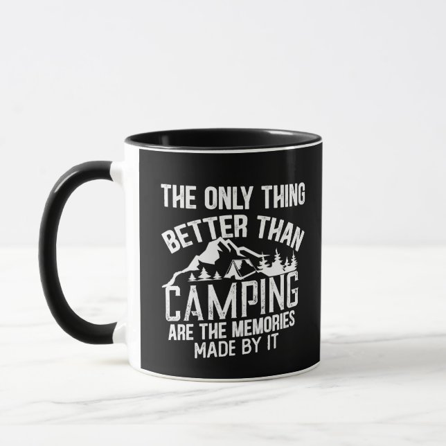 Lustigt kamper-slogan sommarcampingcitat mugg (Vänster)