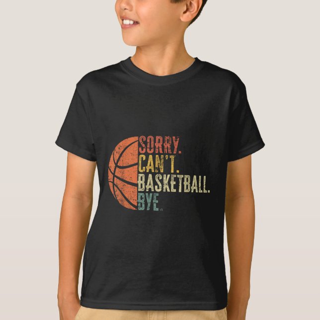 Lustigt kan inte Basketball Adjö Älskare Basketbal T Shirt (Framsida)