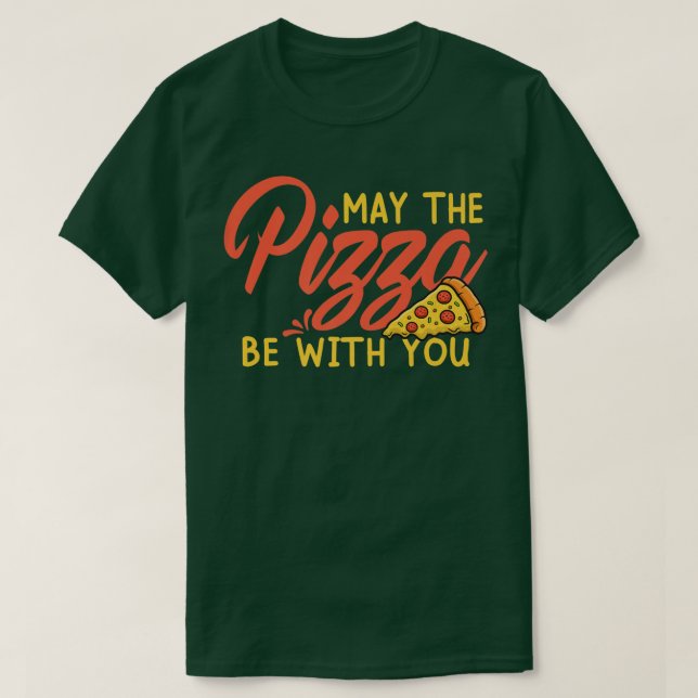 Lustigt kan Pizza vara med dig i himlens segment T Shirt (Design framsida)