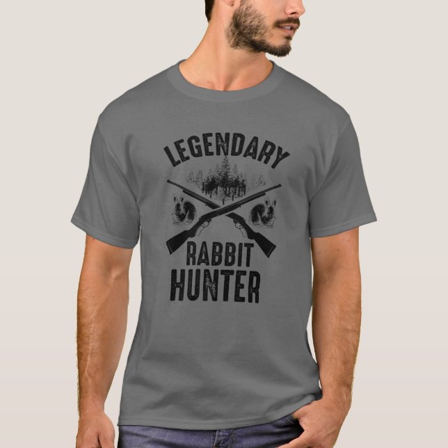 Lustigt kaninjakt på gift Cute Proud Legendary Rab T Shirt (Framsida)