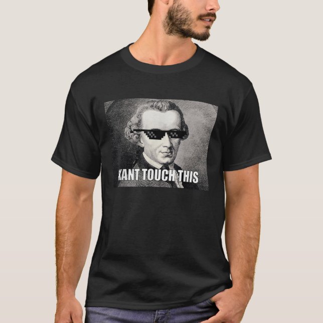 Lustigt Kant Touch det här Superskojets filosofisk T Shirt (Framsida)