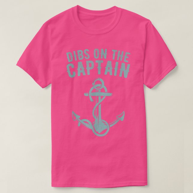 Lustigt kapten Wife Dibs på kapten 48 T Shirt (Design framsida)