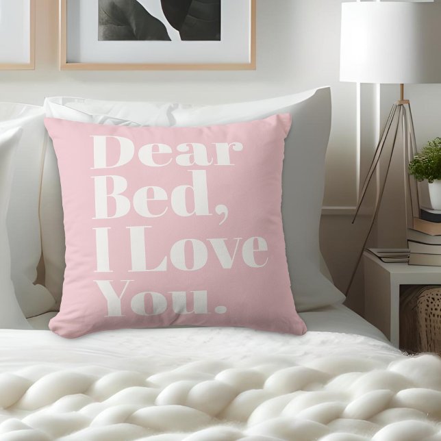 Lustigt, kära Bed, jag Kärlek er Rosa Kudde (Skapare uppladdad)