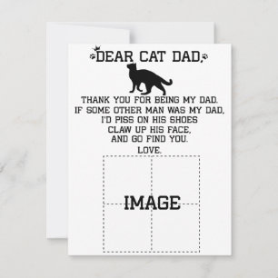 Lustigt Kära Cat Pappa fotokollage Julkort