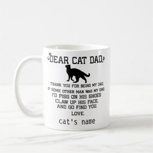 Lustigt Kära Cat Pappa och kattens namn Kaffemugg