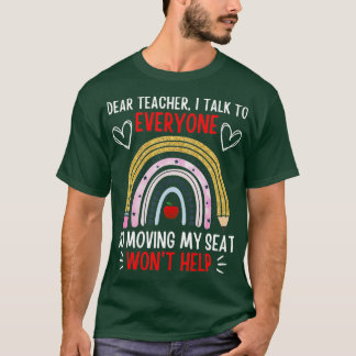Lustigt, kära lärare, jag pratar med alla Flyttor T Shirt