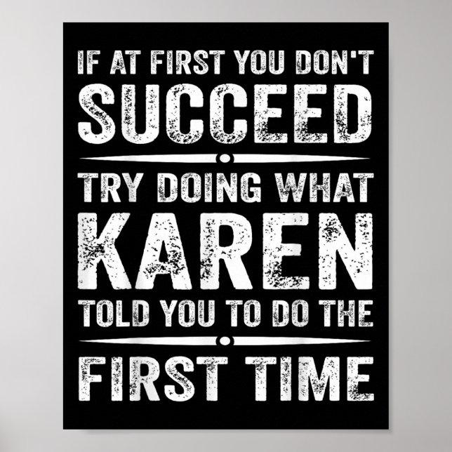 Lustigt Karen Meme om du inte lyckades.. Poster (Framsidan)