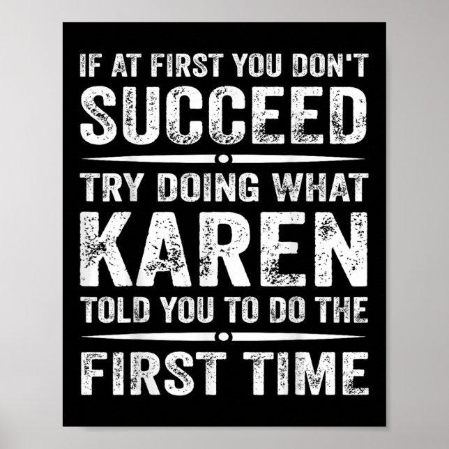 Lustigt Karen Meme om du inte lyckades.. Poster (Framsidan)