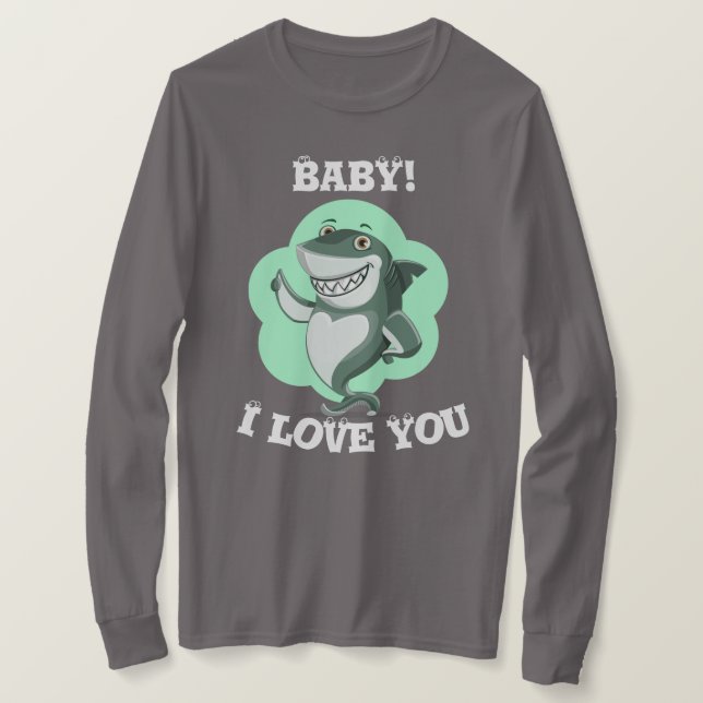 Lustigt kärlek långärmad t-shirt (Design framsida)