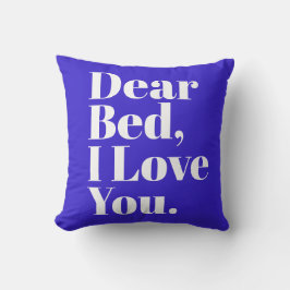 Lustigt, kärt Bed, jag Kärlek, du Cobalt Blue and  Kudde