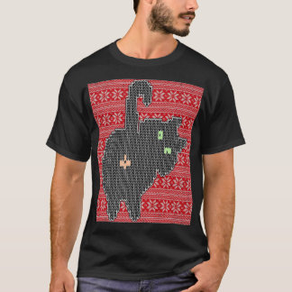Lustigt katt Butt Manar uggla jul Party T Shirt