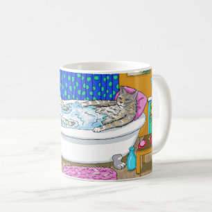 Lustigt katt i Bath 665 Kaffemugg
