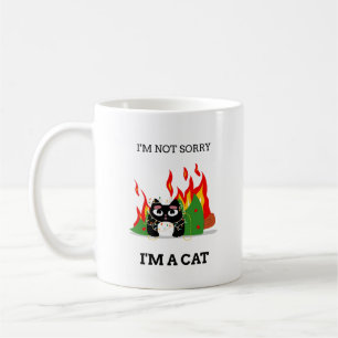 Lustigt katt - jag är inte ledsen. Jag är en kattj Kaffemugg