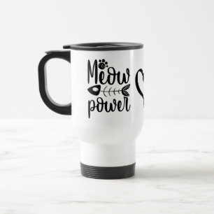 Lustigt katt "Meow Power" Crazy Cat Dam Kitten Kat Resemugg