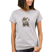 Lustigt katt på cykel som kör pengar