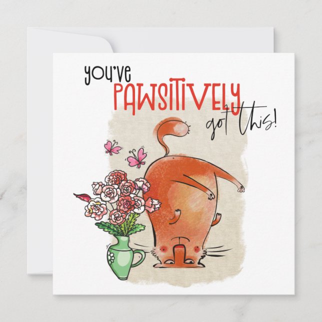 Lustigt katt som uppmuntrar till att citera Pawsit (Framsida)