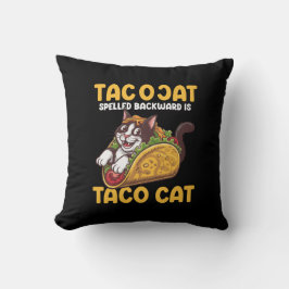 Lustigt Kattdjur TacoCat som är stavat bakåt är Ta Kudde