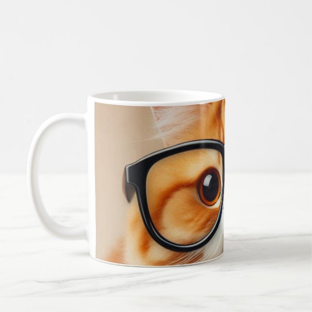 Lustigt kattglas kaffemugg (Vänster)