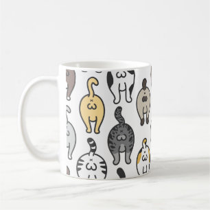 Lustigt kattknapp kaffemugg