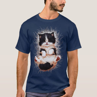 Lustigt kattkonst Skriv ut Den här söta teckningsd T Shirt