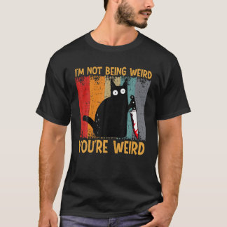 Lustigt kattminne Jag är inte Konstig Du är Konsti T Shirt