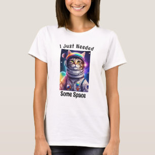 Lustigt kattminne, roligt att säga nödvändigt rymd t shirt