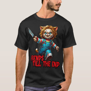 Lustigt kattvänner till slutet t shirt