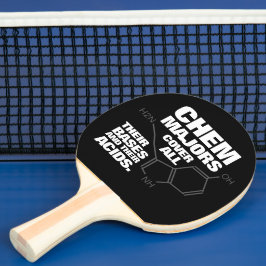 Lustigt kemi Majors täcker sina baser... Pingisracket
