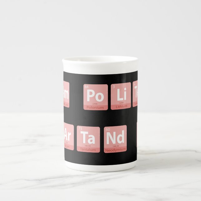 Lustigt kemiskt Inslag Design Smart Cute Polite Benporslin Mugg (Framsidan)