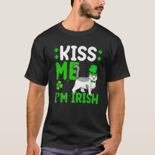 Lustigt Kiss Me jag är Irish Scottish Fold Cat St. T Shirt