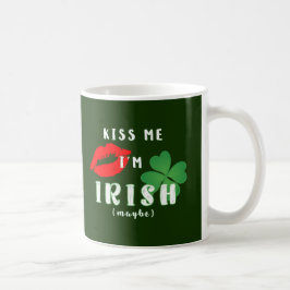 Lustigt Kiss Me jag är Irish St patrick's day Humo Kaffemugg