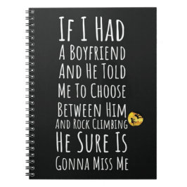 Lustigt klättergåvor från Sten för hennes klimatkv Anteckningsbok