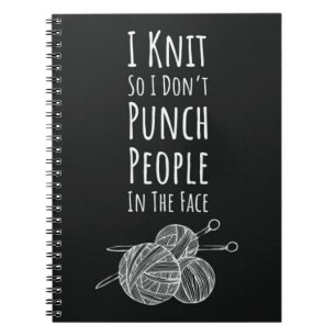 Lustigt Knitting Gifts Minimalist Knitter Humor Anteckningsbok