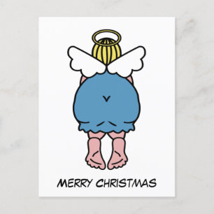 Lustigt Knubbig Angel Humor God jul Julafton Vykort
