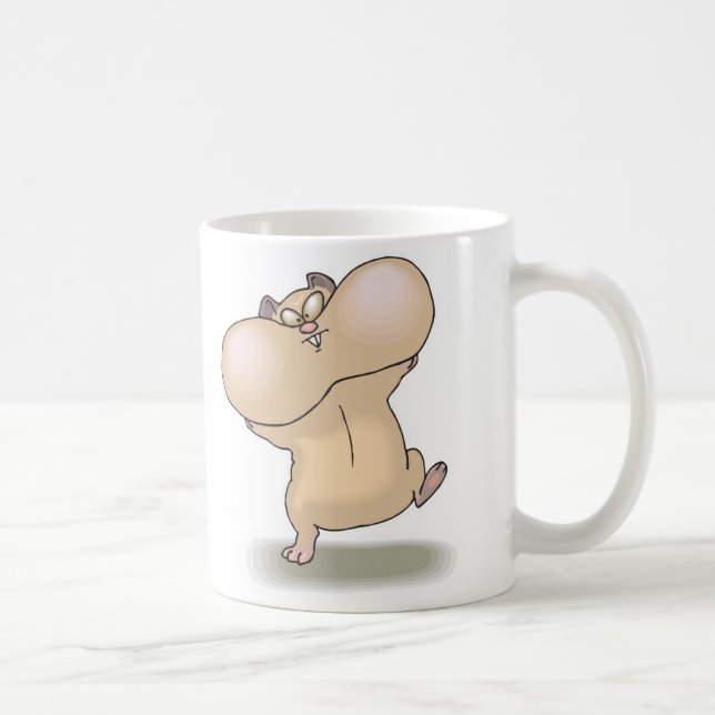 Lustigt knubbig cheeks hamster kaffemugg (Höger)