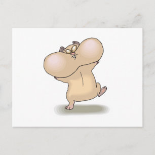 Lustigt knubbig cheeks hamster vykort