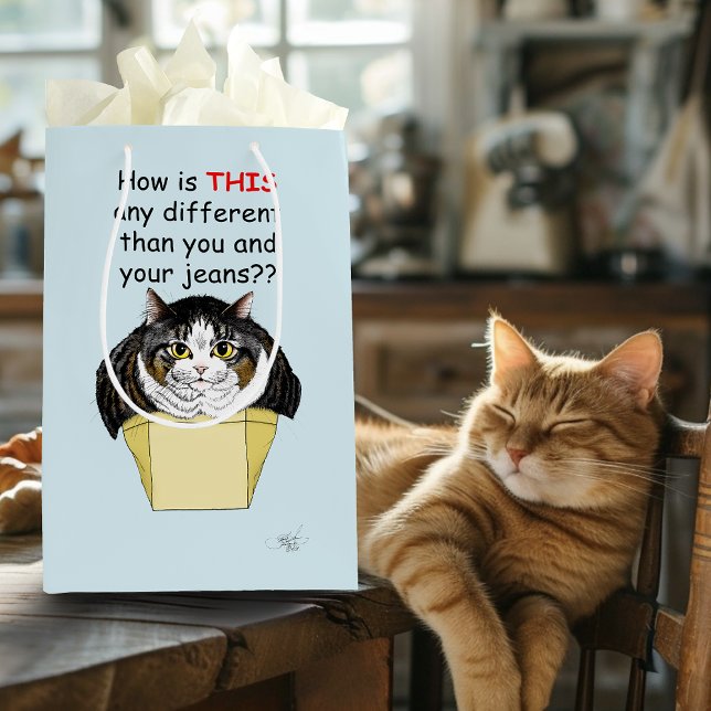 Lustigt Knubbig Tabby katt Box (Skapare uppladdad)