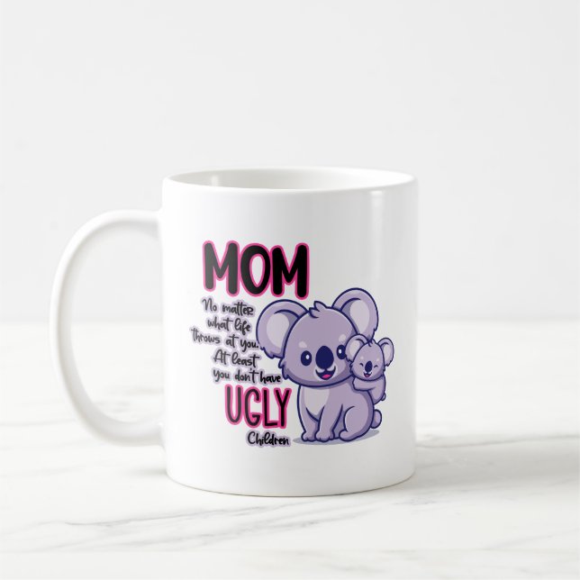 Lustigt Koala Bear Mamma spelar ingen roll vad liv Kaffemugg (Vänster)